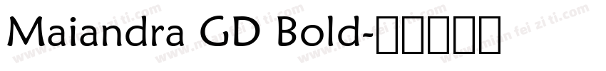 Maiandra GD Bold字体转换